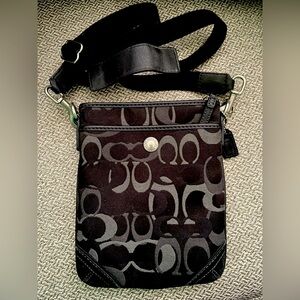 Coach Black and Gray Crossbody Bag